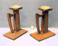 Pair of Oak Candlesticks CS241