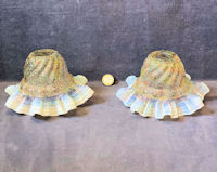 Pair of Opaline Tinted Glass Lamp Shades S654