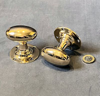 Pair of Oval Brass Door Handles DH009