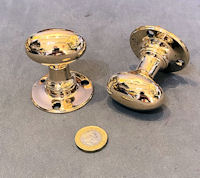 Pair of Oval Brass Door Handles DH1120