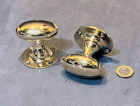 Pair of Oval Brass Door Handles DH1148