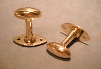 Pair of Oval Brass Door Handles DH174