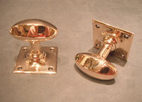 Pair of Oval Brass Door Handles DH215