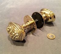 Pair of Oval Brass Door Handles DH618