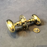 Pair of Oval Brass Door Handles DH879