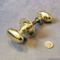 Pair of Oval Brass Door Handles, 2 pairs available DH900