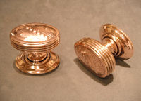 Pair of Oval Copper Door Handles DH311
