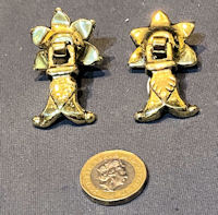 Pair of Small Brass Drop Handles CK571