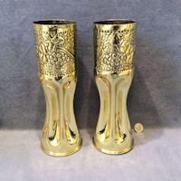 Pair of Trench Art Brass Shell Cases SC279