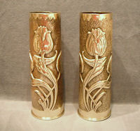 Pair of Trench Art Shell Cases