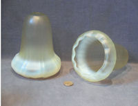 Pair of Vaseline Glass Light Shades