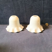 Pair of White Glass Lamp Shades S459
