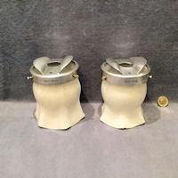 Pair of White Glass Lamp Shades S508