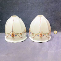 Pair of White Glass Lamp Shades S570