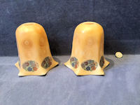 Pair of Yellow Glass Lamp Shades S430