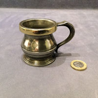 Pewter and Brass Half Gill Spirit Measure M267