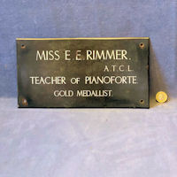 Pianoforte Teacher Brass Plaque NP409
