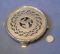 Pierced Brass Isle of Man Teapot Stand TPS4