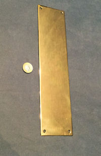 Plain Pink Brass Fingerplate, 8 available FP263