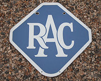 RAC Enamel Sign