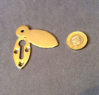 Brass 2 Piece Keyhole with Covers, 2 available KC443
