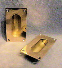 Run of Brass Flush Sliding Door Pulls, 4 pairs available DP247