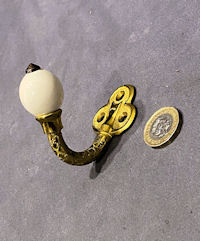 Run of Brass Hat or Coat Peg, 4 available CH55
