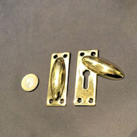 Run of Brass Keyhole Covers, 7 available KC550