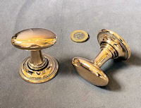 Run of Oval Brass Door Handles, 4 pairs available DH1209