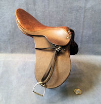 Saddler made Miniature Leather Saddle