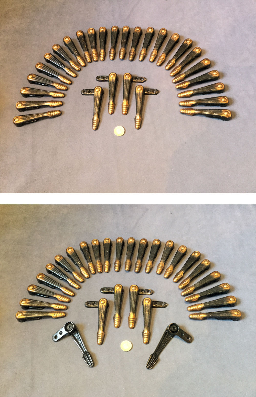 13 X Pairs Of Wrought Iron Quality Stair Clips - Victorian Style - Sprung Hinge | UK