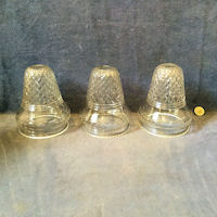 Set of 3 Cut Glass Lamp Shades S526