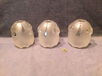 Set of 3 Frosted Glass Lamp Shades S389