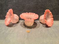 Set of 3 Pink Glass Lamp Shades S443