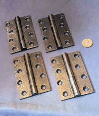 Set of 4 Baldwin Cast Iron Door Hinges H66