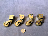 Set of 4 Brass Castors C46