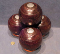 Set of 4 Lignum Vitae Bowling Woods SG206