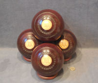 Set of 4 Lignum Vitae Bowling Woods