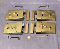 Set of 4 Matching Brass Rim Locks