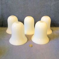 Set of 5 White Glass Lamp Shades S556
