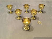 Set of 6 Picards Brass Egg Cups EB13