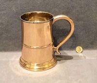 Sheffield Plated Quart Copper Tankard M246