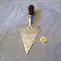 Silver Engraved Presentation Trowel P32