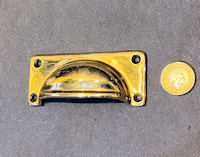 Single Brass Drawer Cup Handles CK593