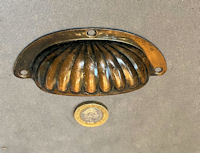 Single Oxidised Ribbed Drawer Pull, 3 available CK567