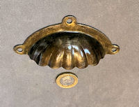 Single Ribbed Oxidised Drawer Pull, 4 similar available CK568