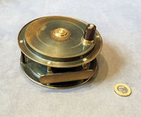 Slater of Newark Brass Salmon Reel