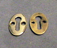 Small Brass Keyhole Surrounds, 4 available KC177