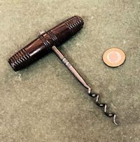 Steel Corkscrew with Mahogany Grip CS214