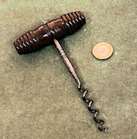 Steel Corkscrew with Walnut Handle CS212